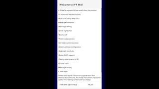 XMAIL.NET and the K-9 mail application for Android