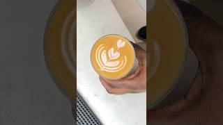 POV Morning Barista pouring latte art ️