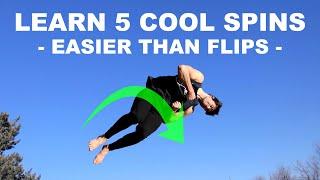 Learn 5 Awesome Spinning Flips that are NOT SCARY and easy to learn