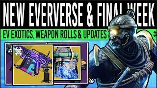 Destiny 2 TASTY EVERVERSE LOOT & SEASON FINALE? Exotic Bonanza Triple Boost ShADA-1 15th August