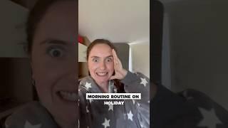 MORNING ROUTINE ON HOLIDAY IN A CARAVAN WITH 6 PEOPLE #cleaning #morningroutine #minivlog #shorts