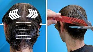 How To SCISSOR CUT Mens Hair  Step by Step Guide  How to Scissor Cut mens Hair Lesson