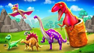 Funny Dinosaurs Playing Hide and Seek Game  TRex Dinosaur Fun Play Jurassic World Adventures Videos