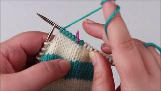 How to Knit Jogless Stripes in the Round Stockinette Stitch