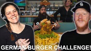 #beardmeatsfood ATTEMPTING GERMANYS BIGGEST BURGER CHALLENGE REACTION  OB DAVE REACTS