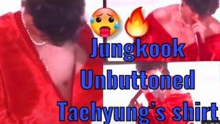 Jungkook unbuttoning Taehyung’s shirt & getting wild on stage  Taekook moments 