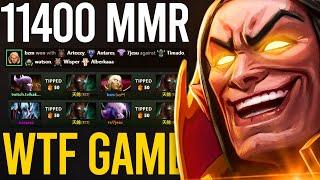 BZM INVOKER IN THE RIDICULOUS 11400 MMR GAME  Dota 2 Invoker