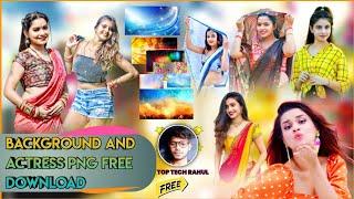 Background & Actress Png Free Download  Full HD  Album Poster Png Effacts