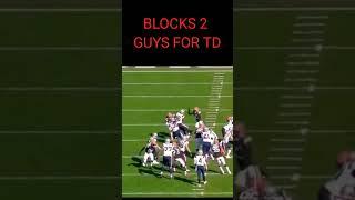 Cole Strange blocks MULTIPLE players for a TD #patriots