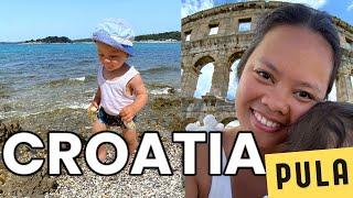 Traveling in Pula Croatia with a baby  It is our first family trip abroad
