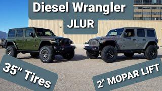 2021 Diesel Jeep Wrangler Unlimited Rubicon JLUR Mopar lift with 35s Test Drive Review