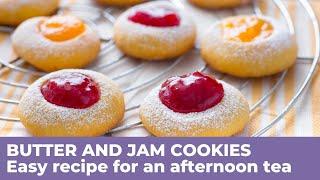 How to cook BUTTER AND JAM COOKIES - Easy and quick recipe