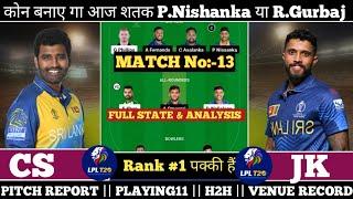 CS vs JK Dream11 Prediction  CS vs JK Dream11 Team  CS vs JK Dream11 Team  CS vs JK dream11