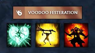 VOODOO RESTORATION DEALS DAMAGE TO ENEMIES.