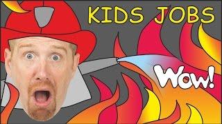 Jobs for Kids & Jobs Song from Steve and Maggie  English Stories for Kids