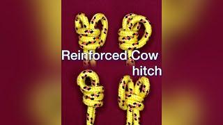 Reinforced Cow hitch.              #knot #rope #loop #bend #cord #line #tourism #tie #camping #hitch