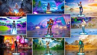 Evolution of All Fortnite Lobby Backgrounds Chapter 1 Season 1 - Chapter 5 Season 3