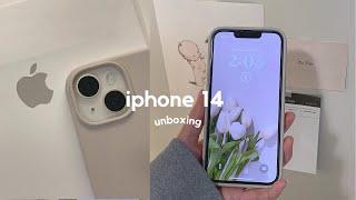 iphone 14 starlight  aesthetic unboxing + setup accessories camera test iphone xr comparison