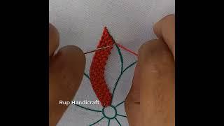 trellis stitch flower design hand embroidery Tutorial stitching and knitting tutorial for beginners