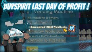 INSANE PROFIT WITH BUYSPIRIT 200BGLS WORLD - Monthly Clean BIG STONKS - GrowTopia