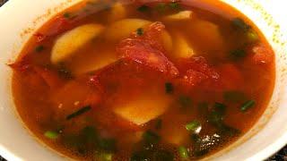 How to cook tomato potato soup  simple vegetarian soup