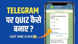 How To Create Quiz in Telegram  How To Make Quiz on Telegram  Telegram Pe Quiz Kaise Banaye