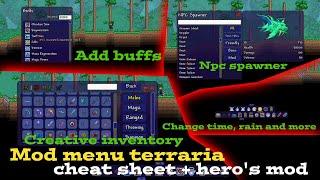 Mod Tool terrariatModLoader Free  CheatSheet + Heros Mod