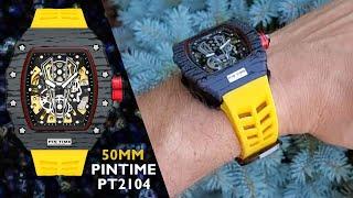 RM Style Watch? PinTime PT2104 Automatic V Bull on Yellow Strap