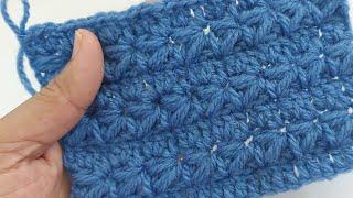 تعليم الكروشيةكروشية غرزة من تكرار سطرين فقط لعمل شنطةكوفيةبطانية crochet stitches #افكار_مورى