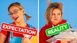 BACK TO SCHOOL EXPECTATION VS REALITY  Funny Situations by 123 GO