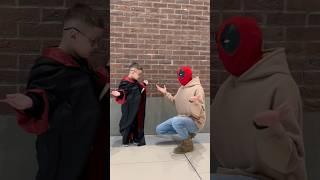 the wizard showed the hero what he is capable of #shortsvideo#hertz#comedy#deadpool#reaction #funny