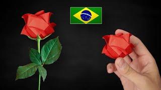 Origami Rosa Kawasaki - Versão Simplificada