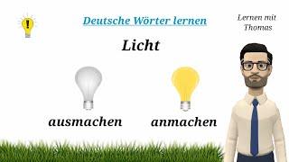 wohnen 3 anmachen ausmachen aufmachen zumachen  вивчити німецьку