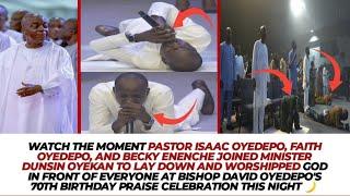 MOMENT WHEN DUNSIN OYEKAN & OTHERS LAID DOWN TO WORSHIP AT DAVID OYEDEPOS 70TH BIRTHDAY PRAISE