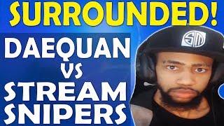DAEQUAN VS STREAM SNIPERS - IM SURROUNDED  IS THE LMG GOOD? - Fortnite Battle Royale