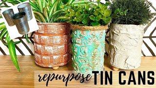 Turn Tin Cans into Cool Planters  Fun Recycling DIY for Plants