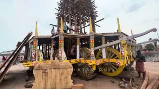 Chariots construction work for Ratha Yatra 2024 at Jagannath dham puri ️#rathayatra #2024