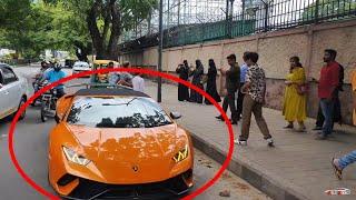 Lamborghini Huracan Stopped on Road Side  Public REACTION  INDIA