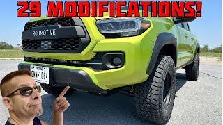 All Of The Mods On The 2023 Toyota Tacoma So Far