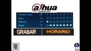 Modo de Configurar Grabar y Horario - Dahua