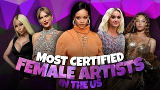 Most Certified Female Artists In The Us  Hollywood Time  Rihanna Taylor Swift Beyonce Mariah...