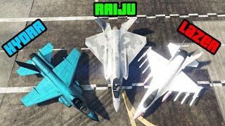 GTA 5 - JET TESTING New F-160 Raiju  Plus Hydra & Lazer Nerf Review