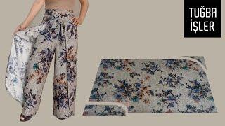 Very Easy Wrap Trouser Cutting and Sewing  Tuğba İşler