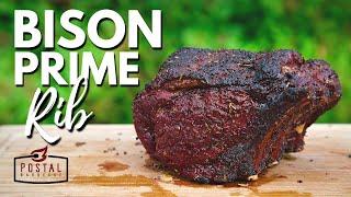 Smoked Bison Prime Rib - Prime Rib on the Slow N Sear Travel Kettle