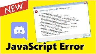 A Fatal JavaScript Error Occurred Discord 100% WORKING