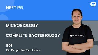 Microbiology  Complete Bacteriology E01  Dr Priyanka Sachdev  Unacademy Live - NEET PG