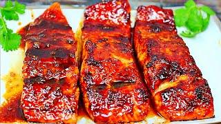 Easy Teriyaki Glazed Salmon - Baked Salmon Recipe