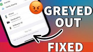 How to Fix Apple ID Sign out Option is Greyed out in iPhone  2023 FIXED 