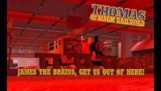 Roblox Magic Railroad Clip James the Brains Get Us Out of Here