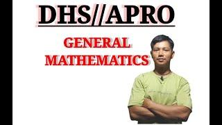 General Mathematics For AproGeneral Mathematics For DhsMaths For DhsMaths For Apro